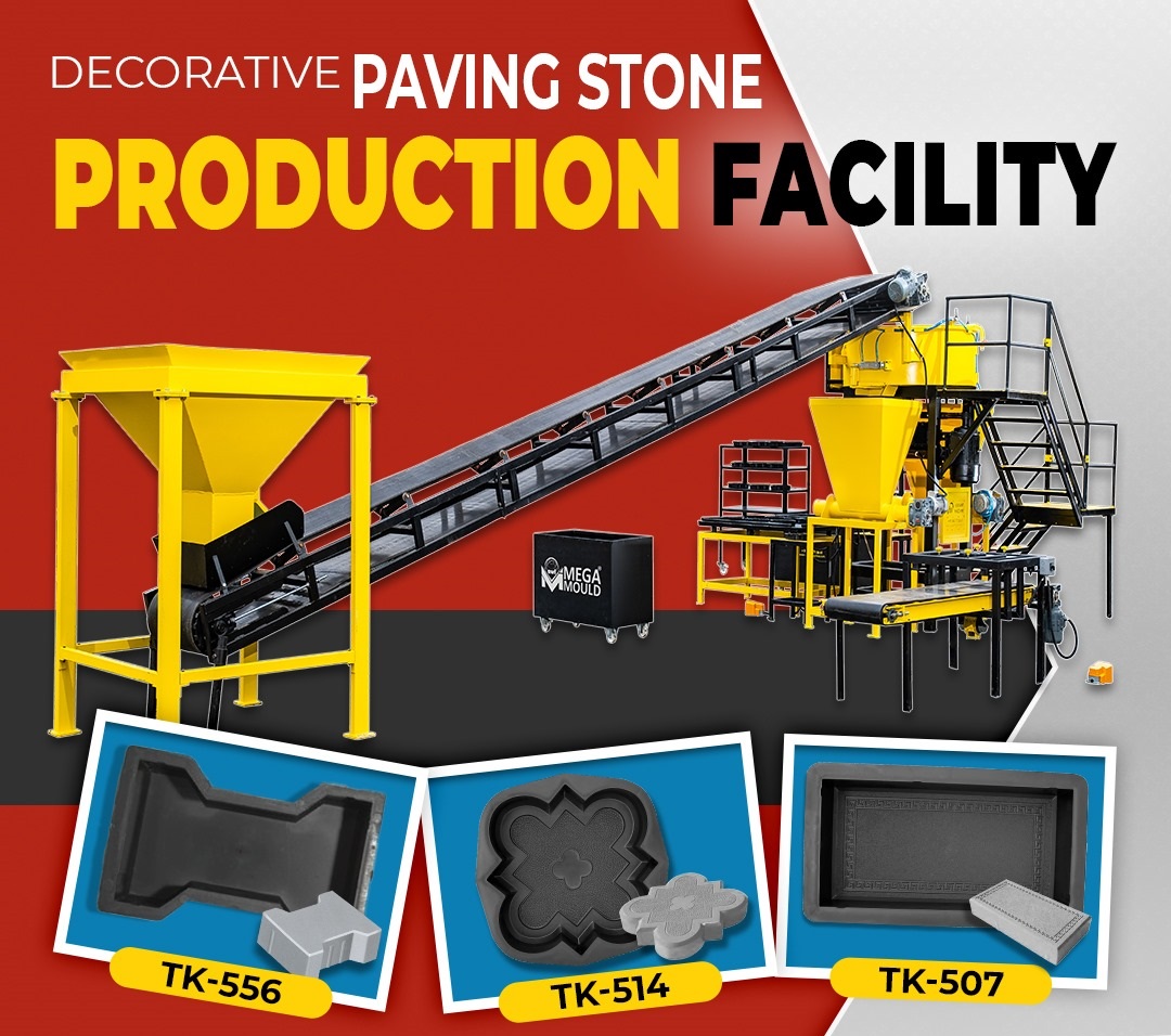 Decorative paving stone production facility